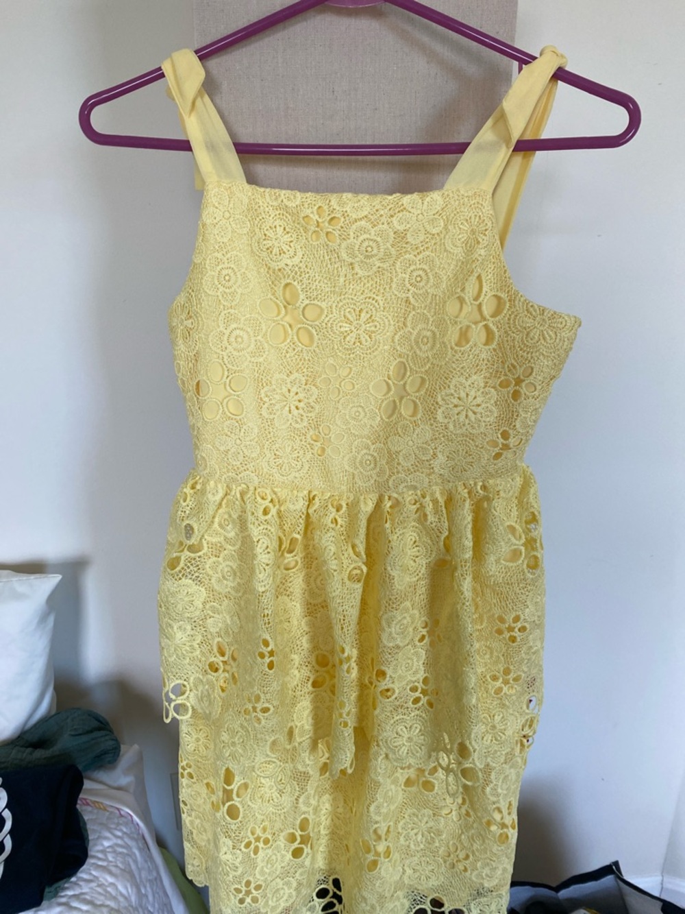kensie girl Sunny Yellow Lace Dress